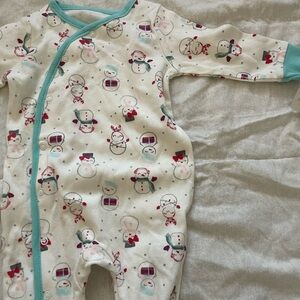 Koala Baby Snowman Footed Sleeper 3-6M Winter Holiday Pajamas One Piece